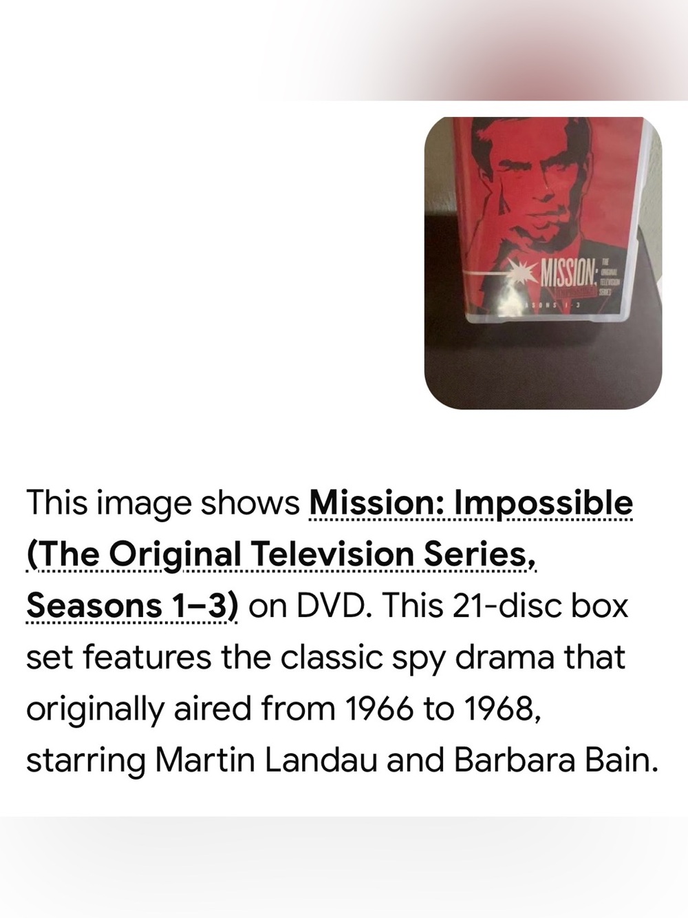 #3239**Mission: Impossible Seasons 1-3 DVD Box Set - Red - Picture 3 of 15